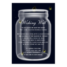 fireflies mason jar wishing well cards business cards