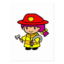 Firegirl Post Card