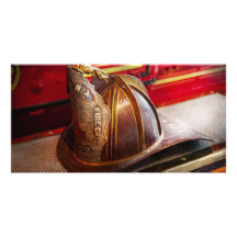 Fireman - Hat - Commander Customised Photo Card