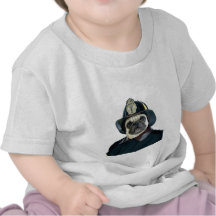 Fireman Pug toddler shirt