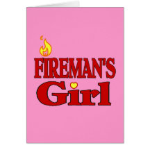 Fireman's Girl Greeting Cards