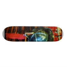 Fireman's Helmet and Jacket Skate Deck