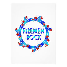 Firemen Rock Red Stars Custom Announcement