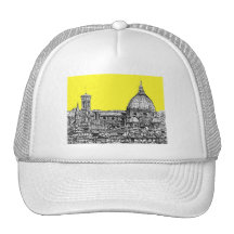 Firenze in canary yellow mesh hat