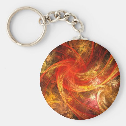 Firestorm Abstract Art Keychain