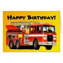 Firetruck Greeting Card