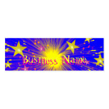 Firework business card template skinny