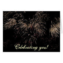 Firework celebration greeting cards
