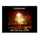 Fireworks 4th July Postcard
