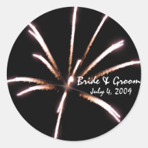 Fireworks Envelope Seals Sticker
