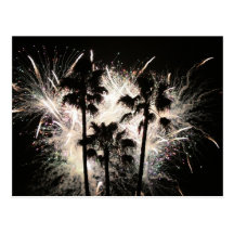 fireworks in palm trees.jpg post card