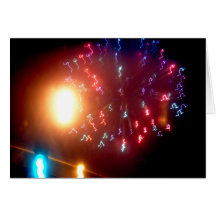 Fireworks Lights In The Sky Card