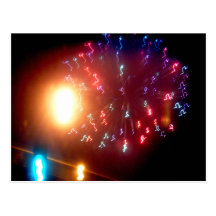 Fireworks Lights In The Sky Postcard