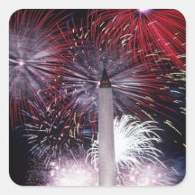 Fireworks on the Fourth! Square Stickers