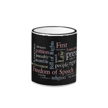 First Amendment Free Speech: Journalist, Lawyer's Coffee Mugs