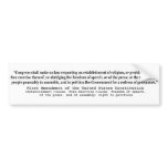 First Amendment of the United States Constitution bumper stickers