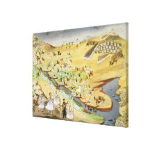 First battle between Greeks and Turks, at the Alam Stretched Canvas Print