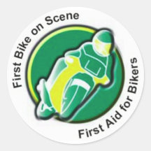 FIRST BIKE ON SCENE STICKER