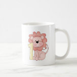 First Birthday Lion (pink) Mug