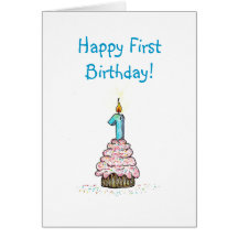 First Birthday Religious Card