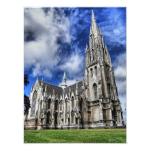 First Church HDR, Dunedin, New Zealand Photographic Print