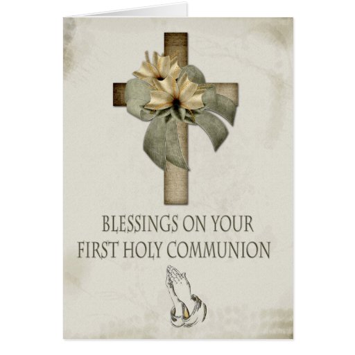 First Holy Communion Greeting Card | Zazzle