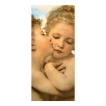 First Kiss by Bouguereau, Vintage Victorian Angels Customized Rack Card