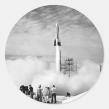 First Rocket Launch, Cape Canaveral, "Bumper 2" Round Sticker