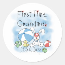 First Time Grandma Baby Boy Stickers