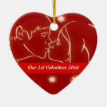 First Valentines Heart Ornament