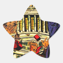 Fiscal Cliff Political Apocalypse Star Sticker