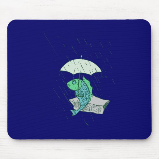 Fisch Regen fish rain Mousepad