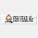 Fish Fear Me Pirate Bumper Sticker