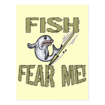 Fish Fear Me T-shirts and Gifts Postcards