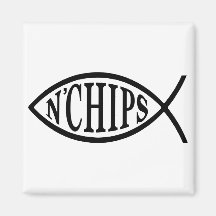 Fish N' Chips Fish Magnet