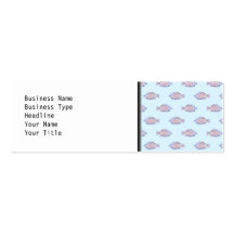 Fish Pattern on Blue. Red Line Rainbowfish. Business Card Templates