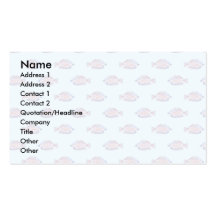 Fish Pattern on Blue. Red Line Rainbowfish. Business Card Template