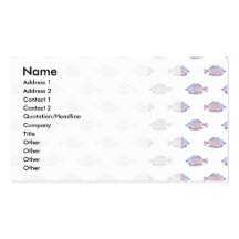Fish Pattern. Red Line Rainbowfish. Business Cards