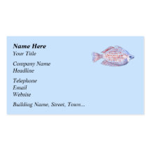 Fish. Red Line Rainbowfish. Business Card