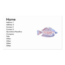 Fish. Red Line Rainbowfish. Business Card