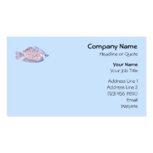 Fish. Red Line Rainbowfish. Business Card Template