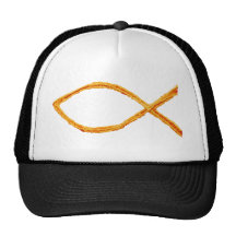 Fish symbol of Christianity Mesh Hats
