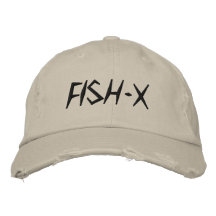 FISH-X HAT EMBROIDERED BASEBALL CAPS