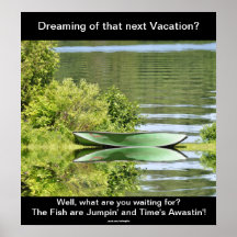 Fisherman's Fun Vacation Poster