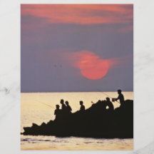 Fishing at Sunset Flyer Design