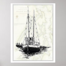 Fishing Boat on Puget Sound Poster