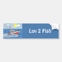 Fishing Boat on the High Seas Bumper Stickers