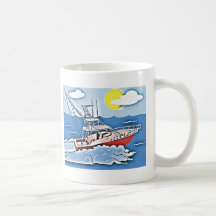 Fishing Boat on the High Seas Coffee Mug