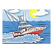 Fishing Boat on the High Seas Personalized Announcement