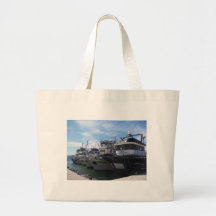 Fishing Boats On The Bosporus Canvas Bags